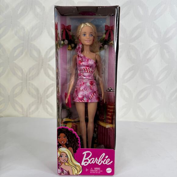 Holiday Barbie 2020 Candy Cane Dress New in Box - Picture 3 of 7